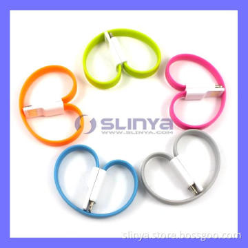 Magnet 225mm USB Lightning Clip Connector for iPhone 5 Noodle Cable